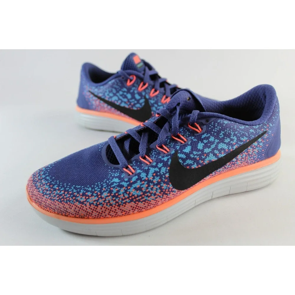 Nike Free Run Distance Womens Sz 9 Running Shoes Blue Purple Orange Trainers Gym - Picture 1 of 8